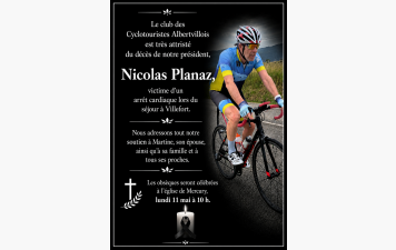 Hommage à notre président Nicolas Planaz